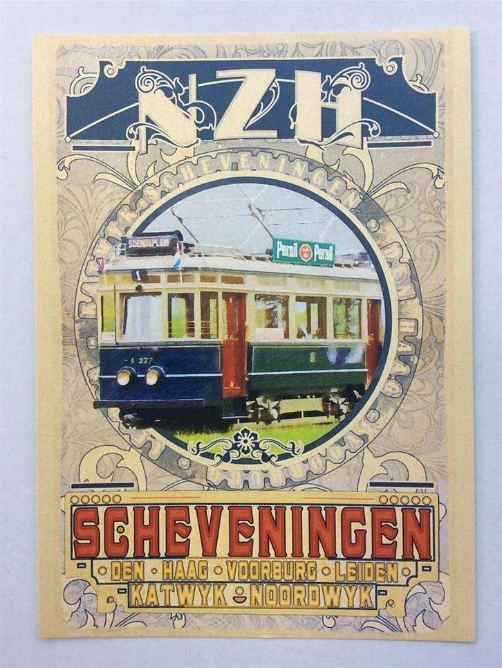 NZH HTM Tram Scheveningen Ansichtkaart Briefkaart, Verzamelen, Spoorwegen en Tramwegen, Nieuw, Tram, Overige typen, Ophalen of Verzenden