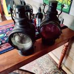 Twee lampen voor een stoom locomotief erg oud, Zo goed als nieuw, Ophalen