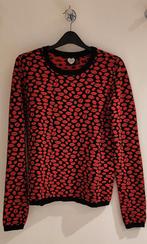 Catwalk Junkie trui met rode lippen - Maat S, Kleding | Dames, Zwart, Ophalen of Verzenden, Zo goed als nieuw, Catwalk Junkie