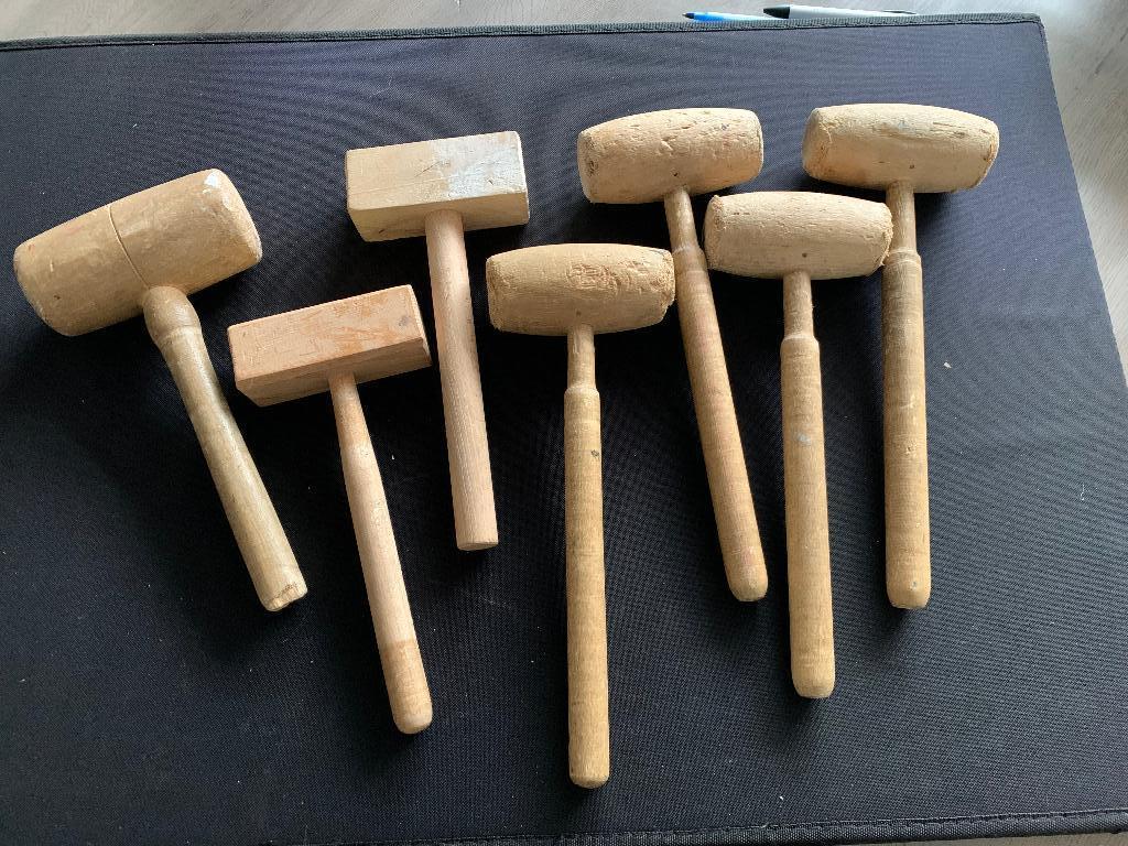 Houten hamer (7 stuks), Ophalen, Gebruikt