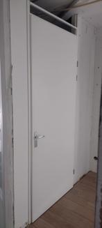 Grote witte moderne binnendeur met stalen kozijn, Gebruikt, 80 tot 100 cm, 215 cm of meer, Binnendeur