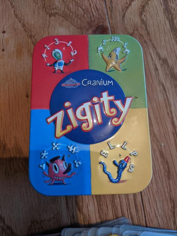 Cranium Zigity, Hobby en Vrije tijd, Gezelschapsspellen | Kaartspellen, Zo goed als nieuw, Ophalen of Verzenden