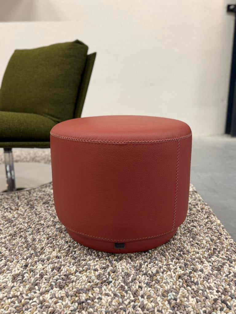 Nieuw Leolux Bolmin Poef Stitch Voetenbank Hocker Terra, Leolux, Rond, Nieuw, Ophalen of Verzenden
