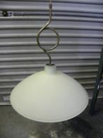 hanglamp gele schaal met messing, Ophalen of Verzenden