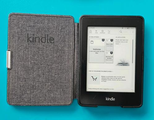 Amazon Kindle Paperwhite 6th generation ereader met hoesje, Computers en Software, E-readers, Gebruikt, 6 inch of minder, 4 GB of minder