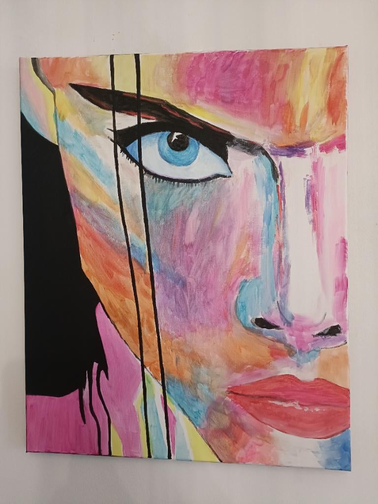 Schilderij eigenwerk, Antiek en Kunst, Ophalen of Verzenden