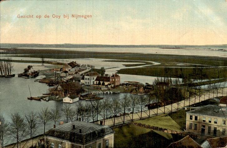 Gezicht op de Ooij bij Nijmegen, Verzamelen, Ansichtkaarten | Nederland, Gelopen, Gelderland, Voor 1920, Ophalen of Verzenden