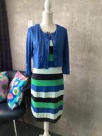Betty Barclay set van gestreepte jurk met jasje maat 38, Maat 38/40 (M), Blauw, Betty Barclay, Ophalen of Verzenden