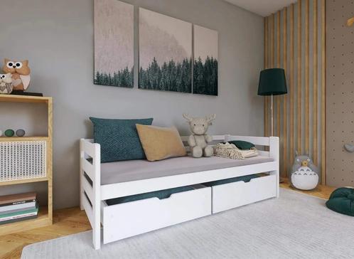 LEOLTE LMer 200x90 peuterbed kinderbed met onderlade- wit, Kinderen en Baby's, Kinderkamer | Bedden, Nieuw, 180 cm of meer, 85 tot 100 cm