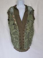 Hele gave groene mouwloze blouse mt L merk Angels Never Die, Kleding | Dames, ., Maat 42/44 (L), Ophalen of Verzenden, Zo goed als nieuw
