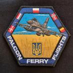 312 Squadron Falcon Ferry Flights Ukraine Patch, Ophalen of Verzenden, Luchtmacht, Nederland, Embleem of Badge