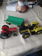 3x Britains,  Massey-Ferguson dubbellucht tractor,  MB trac, Hobby en Vrije tijd, Modelauto's | 1:32, Ophalen of Verzenden, Gebruikt