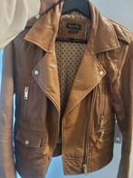 Bruine leren jas Massimo Dutti maat 36, Ophalen of Verzenden, Gedragen, Bruin