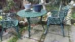 Gietijzeren tuinset in goede staat, Tuin en Terras, Tuinsets en Loungesets, Overige materialen, Eettafel, Zo goed als nieuw, Tuinset