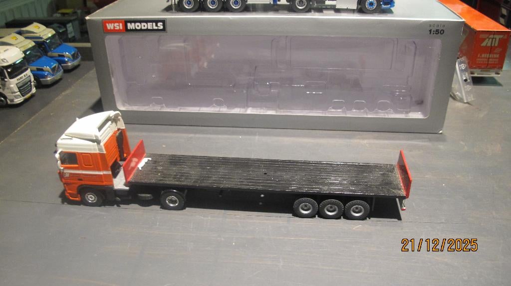 Lion Toys Daf Htrans + Trailer Z.G.A.N. B Keuze, Hobby en Vrije tijd, Modelauto's | 1:50, Zo goed als nieuw, Bus of Vrachtwagen