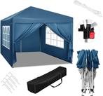 ❤️️️️ PROFI WATERDICHTE VOUW PARTYTENT DONKERBLAUW 3X3 M, Nieuw, 2 meter of meer, Minder dan 5 meter, Opvouwbaar