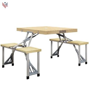 2-in-1 Opvouwbare campingtafel met Stoelen beschikbaar voor biedingen