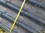 Stalen dakplaten 4x1 meter, Doe-het-zelf en Verbouw, Dakpannen en Dakbedekking, Gebruikt, Zwart, 15 m² of meer, Metaal