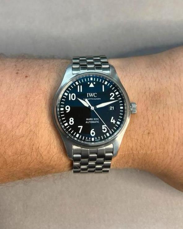 IWC Pilot Mark XVIII - Full set - 10/2021 - Garantie 2029, Sieraden, Tassen en Uiterlijk, Horloges | Heren, Zo goed als nieuw