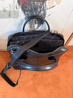 Zwarte leren  laptoptas merk Plevier, 40 tot 60 cm, 20 tot 30 cm, Zwart, Ophalen of Verzenden