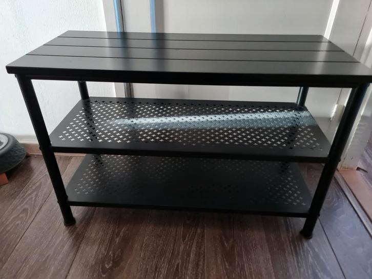 Pinnig Ikea schoenenkast bankje zwart, Huis en Inrichting, Kasten | Schoenenkasten, Zo goed als nieuw, Ophalen