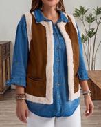 Mouwloos vestje met nepbont ** NIEUW **, Kleding | Dames, Grote Maten, Verzenden, Nieuw, Bruin, Trui of Vest