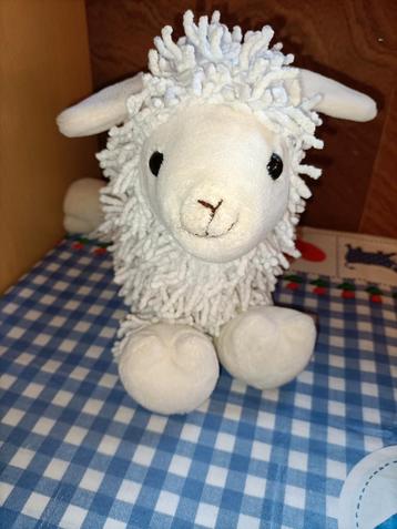 Texel schaap knuffel wit met lange slierten 32 cm groot  beschikbaar voor biedingen