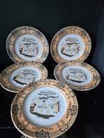 Te koop vijf antieke wandborden chinese afbeelding, Antiek en Kunst, Ophalen of Verzenden