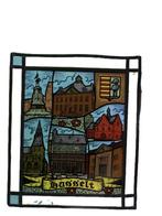 oude Glas in lood gebrandschilderd raam glas Hasselt Belgie, Ophalen of Verzenden