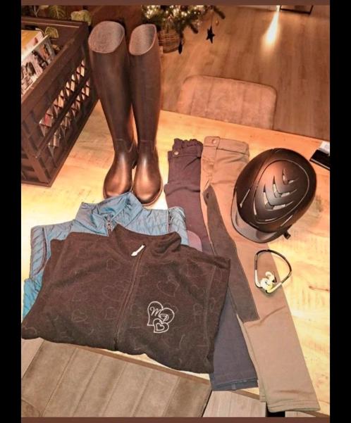 Set paardrijkleding met laarzen en cap, Dieren en Toebehoren, Paardrijkleding, Gebruikt, Kinderen, Cap, Overige soorten, Ophalen