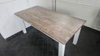 Landelijk stoer sober tafel 180x90, Ophalen, Gebruikt, 50 tot 100 cm, Landelijk