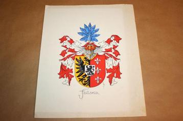 Kleurenprent met geslachts/familiewapen Feitsma beschikbaar voor biedingen