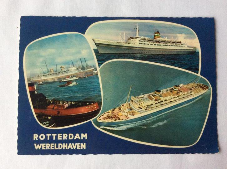 Rotterdam Wereldhaven Schepen 3-luik, Verzamelen, Ansichtkaarten | Nederland, Ongelopen, Zuid-Holland, 1960 tot 1980, Ophalen of Verzenden