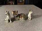 Prachtige Keramische Kattenbeeldjes - Set van 3, Verzamelen, Ophalen of Verzenden, Zo goed als nieuw, Hond of Kat, Beeldje of Figuurtje