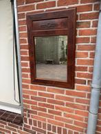 Antieke mahonie spiegel, Verzenden, Vierkant, Minder dan 100 cm
