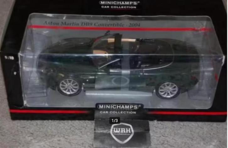 NEW 1:18 ASTON MARTIN DB9 CONVERTIBLE green Minichamps WRH, Hobby en Vrije tijd, Modelauto's | 1:18, Zo goed als nieuw, Auto, MiniChamps