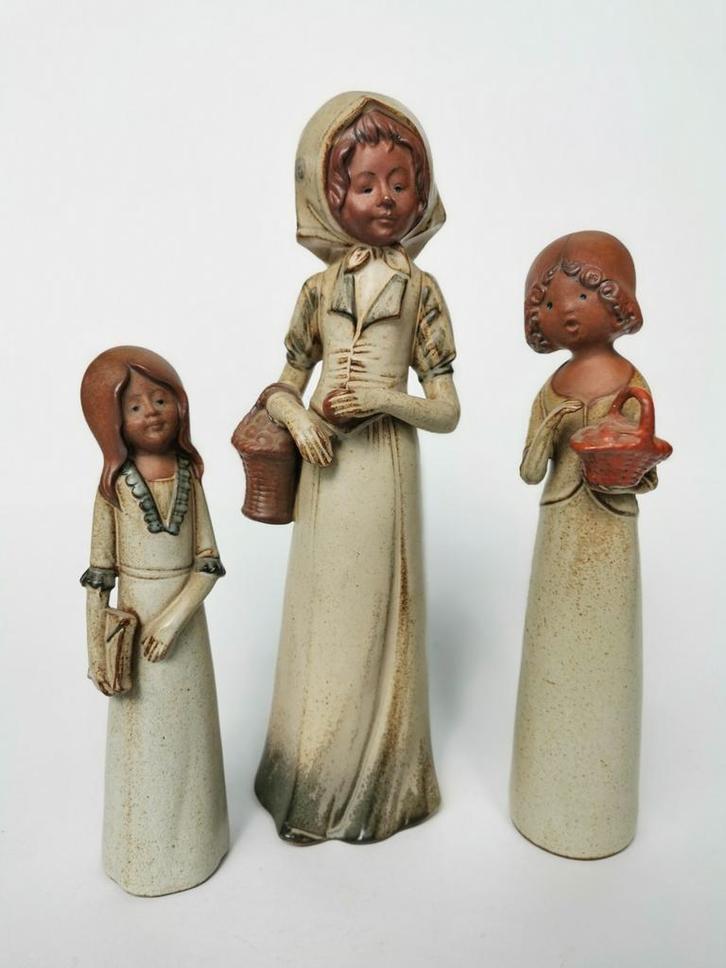 Retro vintage keramiek grote sculpturen / figuren Worpswede, Antiek en Kunst, Antiek | Keramiek en Aardewerk, Verzenden