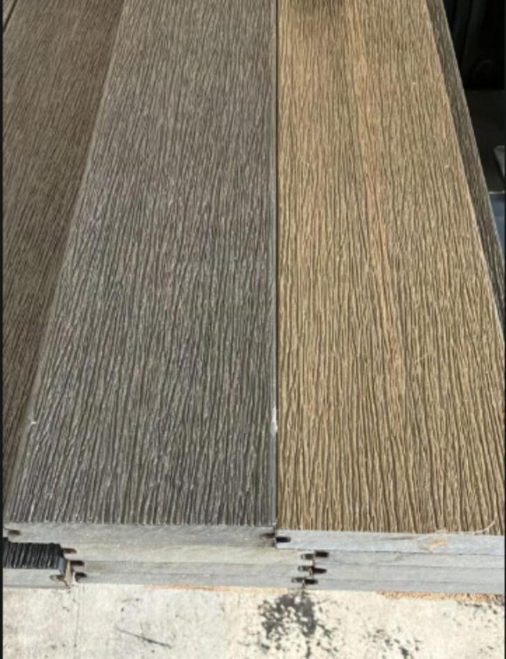 Vlonderplank Composiet Graphite/Wenge 2.3 x 13.8 x 4 & 5m, Tuin en Terras, Terrasdelen en Vlonders, Nieuw, Composiet, Ophalen of Verzenden