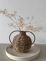Decoratieve rotan vaas ibiza boho stijl - nieuw, Overige materialen, Overige kleuren, Nieuw, Ophalen of Verzenden