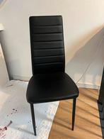 Zwarte eetkamerstoelen 4x | kunstleer, Huis en Inrichting, Stoelen, Ophalen, Kunststof, Zwart, Zo goed als nieuw