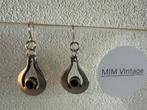 R178/Vintage Eivind Hillestad Tinnen oorbellen Noorwegen, Overige materialen, Gebruikt, Overige kleuren, Verzenden