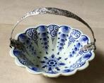 Delftsblauw bonbonschaaltje met verzilverd handvat gemerkt, Antiek en Kunst, Antiek | Porselein, Verzenden