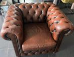 ‘Chesterfield’ fauteuil - Zeer goede staat, Huis en Inrichting, Ophalen of Verzenden, Gebruikt, Eenpersoons, Leer