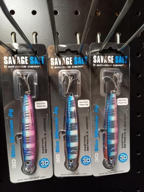 40 grams Slim Minnow Jigs van Savage Gear (Pink Zebra), Watersport en Boten, Hengelsport | Zeevissen, Nieuw, Overige typen, Ophalen of Verzenden