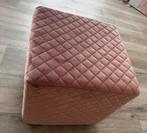 Riviera Maison poef - oud roze, Huis en Inrichting, Banken | Voetenbanken en Poefen, Minder dan 50 cm, Vierkant, Ophalen of Verzenden