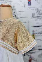 Chloé witte jurk met gouden top maat 8, Chloé EU, Customercare@chloé.com, Zo goed als nieuw, Jurk of Rok