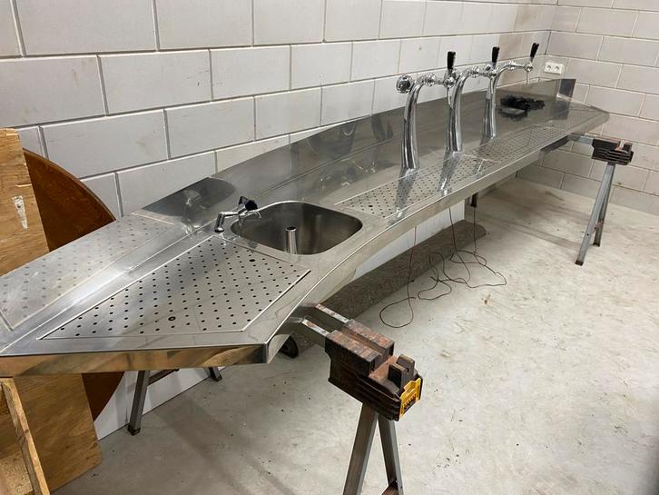 UNIEK RVS LEKBLAD thuistap biertap barblad kroeg mancave bar, Hobby en Vrije tijd, Feestartikelen, Ophalen