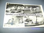 Emmen Groeten uit het Noorder Dierenpark 4 luik 1943 + pz, Verzamelen, Ansichtkaarten | Nederland, 1940 tot 1960, Gelopen, Ophalen of Verzenden