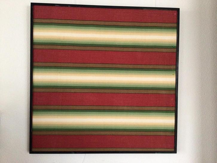 Groot paneel vintage stof “Izmir” van Nina Campbell., Huis en Inrichting, Woonaccessoires | Lijsten, Gebruikt, 75 cm of meer, Hout