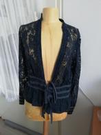 ANNA SCOTT kanten vestje dk blauw mt M, Kleding | Dames, Maat 38/40 (M), Zo goed als nieuw, Anna scott, Verzenden